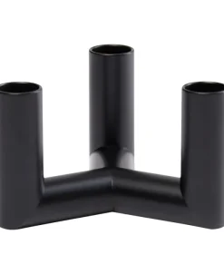 MATRIX Candle Holder - 3'arm Mini Taper - Matte Black - 7,5 x 4,5 CM