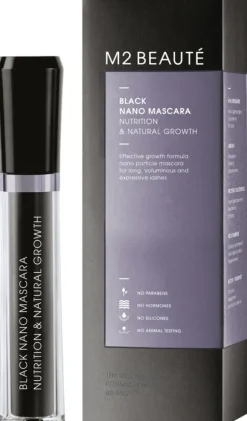 M2 BEAUTÉ Black Nano Mascara Nutrition & Natural Growth