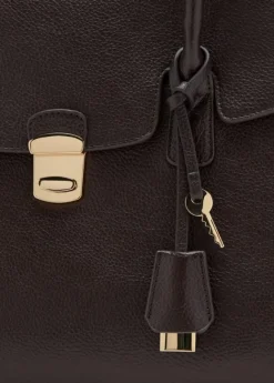 Medium city handbag with flap