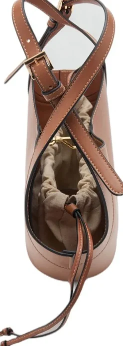 Medium faux leather shoulder bag