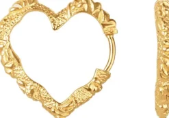 Medium Heart Crush Hoops