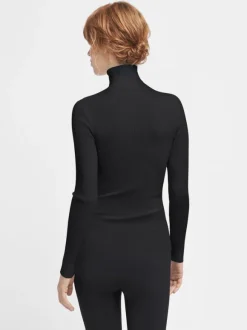 Merino Fine Rib Top Long Sleeve
