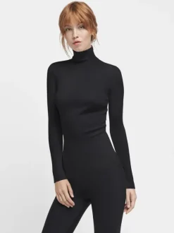 Merino Fine Rib Top Long Sleeve