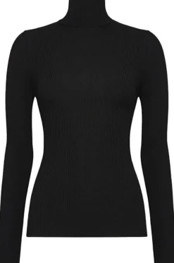 Merino Fine Rib Top Long Sleeve