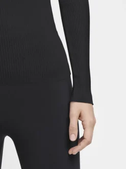 Merino Fine Rib Top Long Sleeve