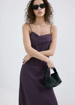Midi dress with a wrap neckline