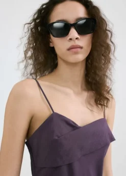 Midi dress with a wrap neckline