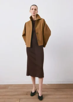Midi-dress with draped detail