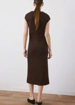 Midi-dress with draped detail