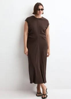 Midi-dress with draped detail