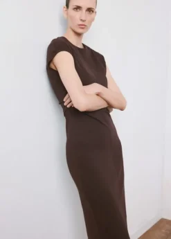 Midi-dress with draped detail