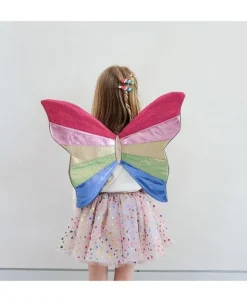 Mimi & Lula - Tylskørt - Beige Rainbow Hearts