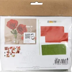 Mini DIY Kit Crepepapir, Roser, Stræk/crepe: 180%, 105 g.