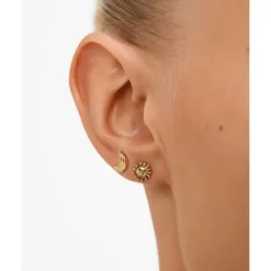MISHA earrings, 2-in-1 set, gold-plated