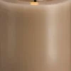 Moods & More - LED Pillar Candles, Silk, Melted, Sand, 74x100 mm