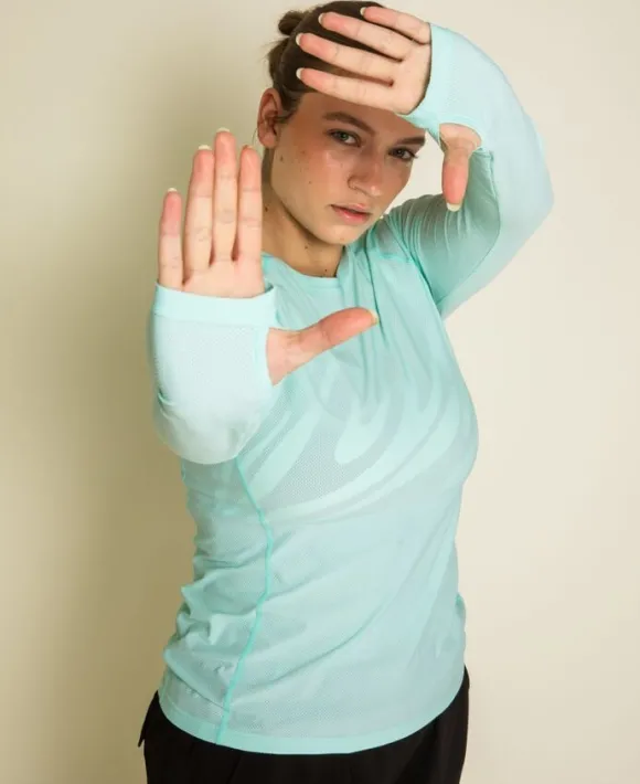 Motion performance langærmet tee - Mint