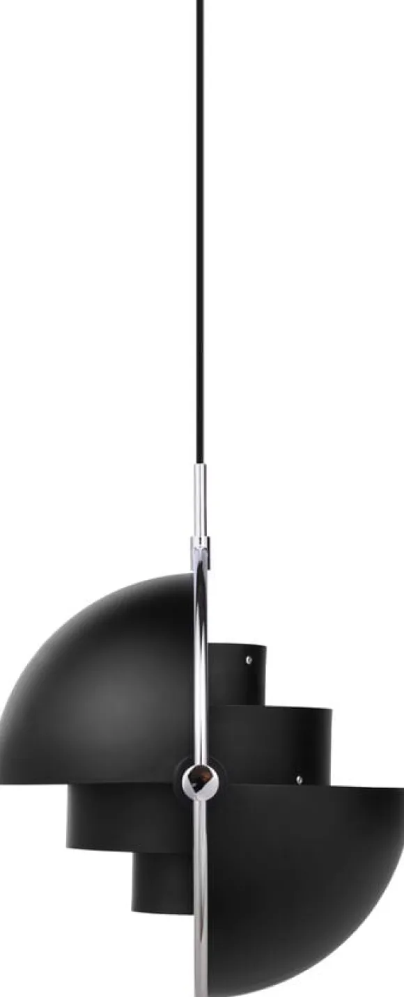 Multi-Lite Pendant (Base: Chrome, Shade: Black Semi Matt)