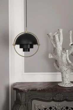 Multi-Lite Pendant (Base: Chrome, Shade: Black Semi Matt)