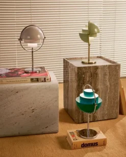 Multi-Lite Portable Lamp, EU (Base: Chrome, Shade: Pale Lilac)