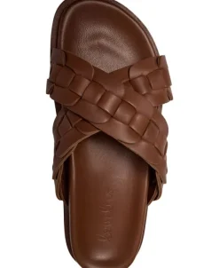 NAPLES - CROSSING STRAPS LEATHER SANDAL