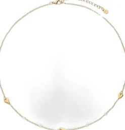 Necklace hearts & pearls