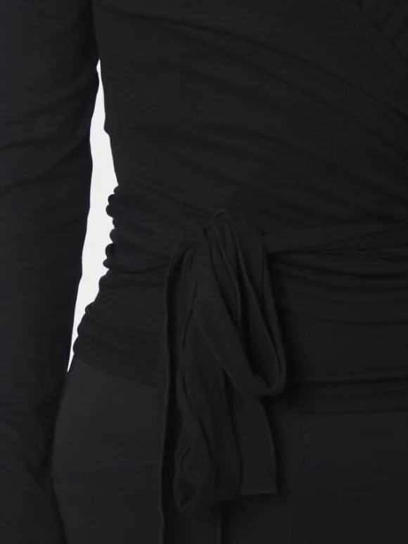 Nia Jersey Wrap Blouse