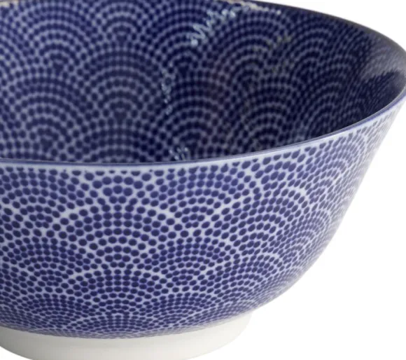 Nippon Blå tayo skål 15,2x6,7cm 500ml Prikker