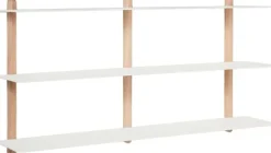 Nivo hylde stor D lys eg/ hvid