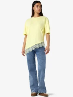 NMEASY LACE DETAIL S/S T-SHIRT /TNT