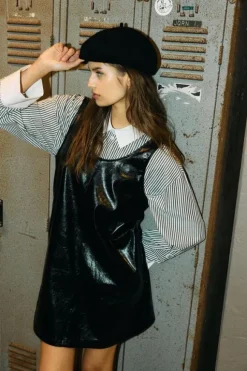 NMKANE PINAFORE VINYL DRESS