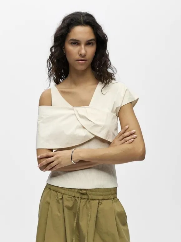 OBJBETZY S/S RE KNIT TOP 145
