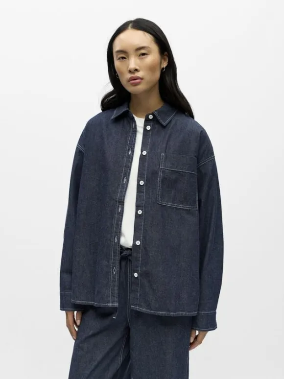 OBJGINA L/S LO DENIM SHIRT NOOS