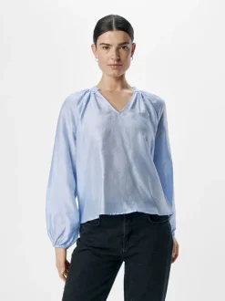 OBJHEIDI L/S LO V-NECK TOP NOOS