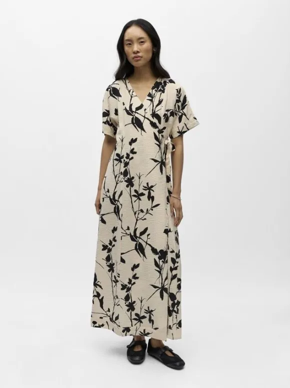 OBJJACIRA S/S RE LONG WRAP DRESS NO