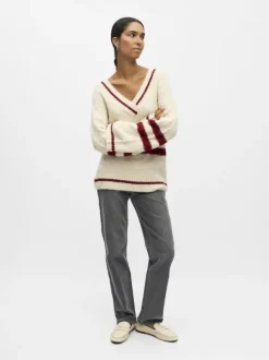 OBJJULINE L/S LO KNIT PULLOVER 140