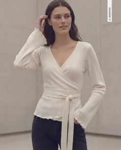 OBJLESLY L/S REG. WRAP TOP E TNE 26