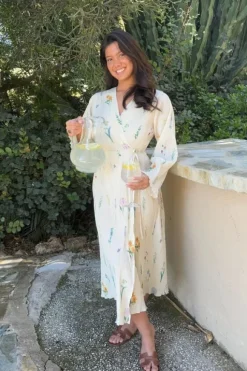 OfeliaIC Long Wrap Dress - Off Whit