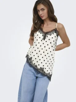 ONLBELLA STRAP SATIN LACE TOP WVN E