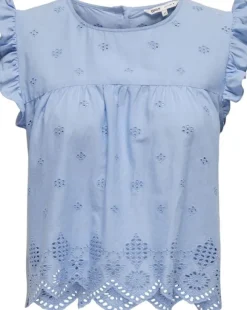 ONLSILLA LIFE S/L FRILL TOP WVN NOO