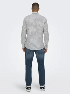 ONSCAIDEN LIFE LS STRIPE LINEN 660