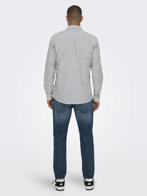 ONSCAIDEN LIFE LS STRIPE LINEN 660
