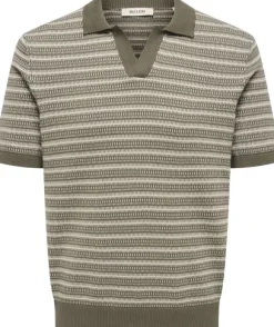 ONSTILO LIFE REG SS SPLIT NECK KNIT