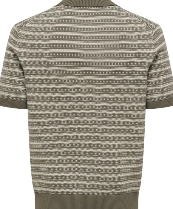 ONSTILO LIFE REG SS SPLIT NECK KNIT
