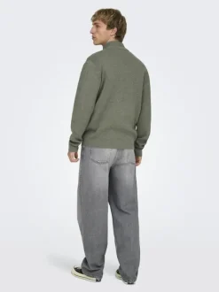 ONSTING LIFE REG HALF ZIP KNIT NOOS