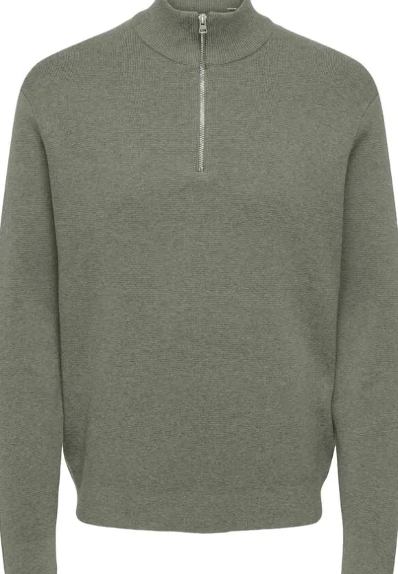 ONSTING LIFE REG HALF ZIP KNIT NOOS