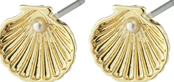 OPAL recycled seashell earrings gold-plated