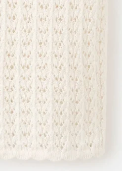 Open-knit toggle cardigan