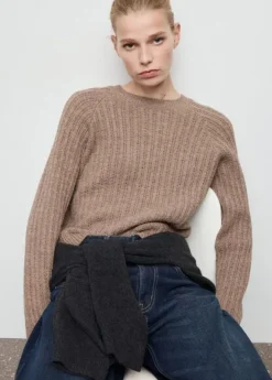 Openwork knit sweater