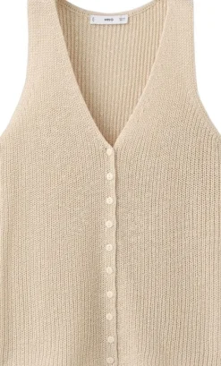 Openwork knitted waistcoat