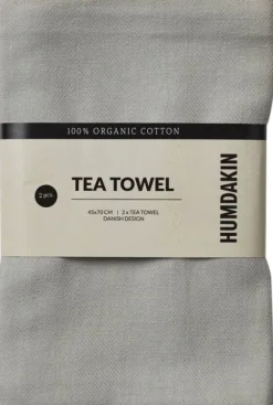 Organic tea towel 2 pack Stone